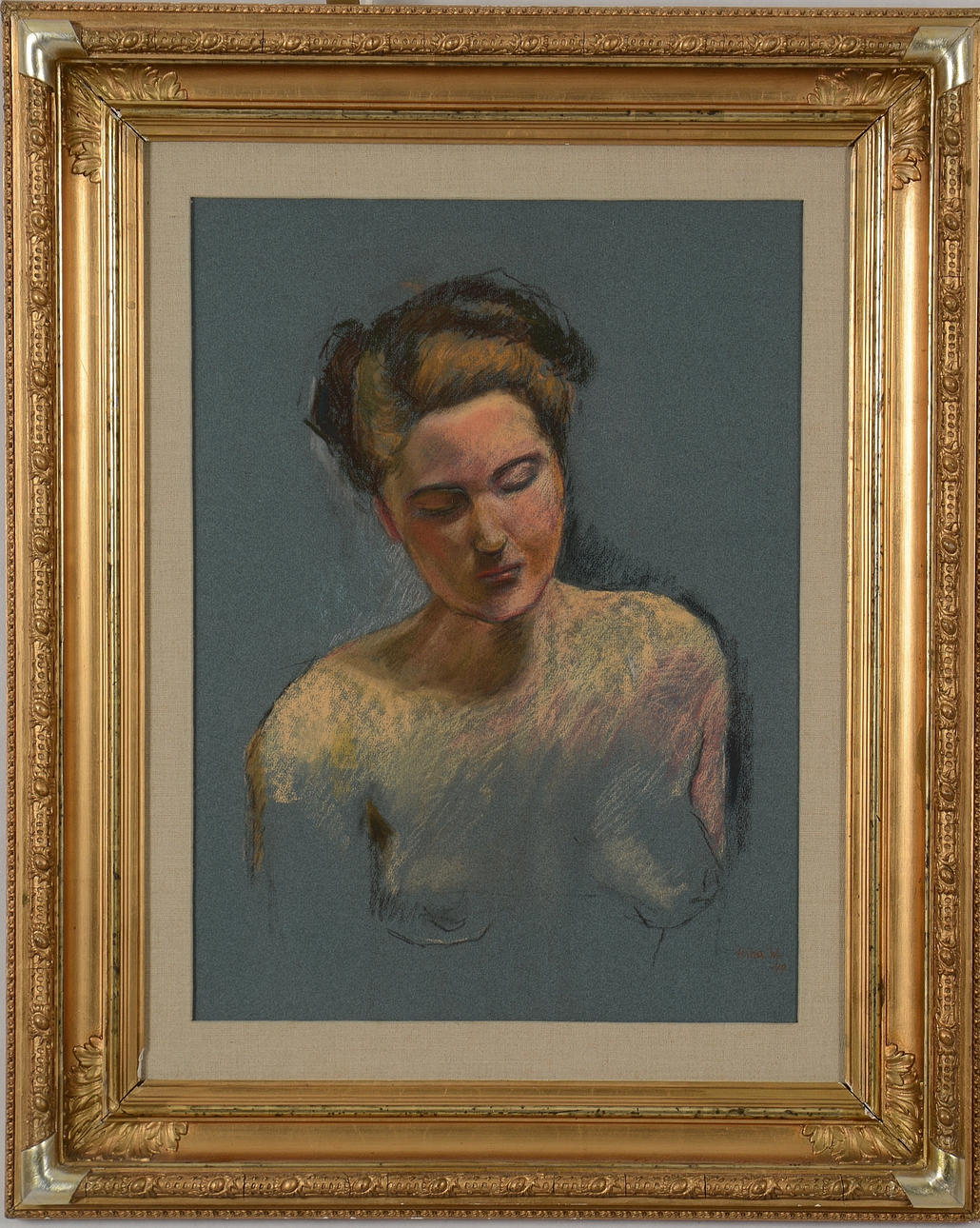 OIDENTIFIERAD KONSTNÄR. Pastell.