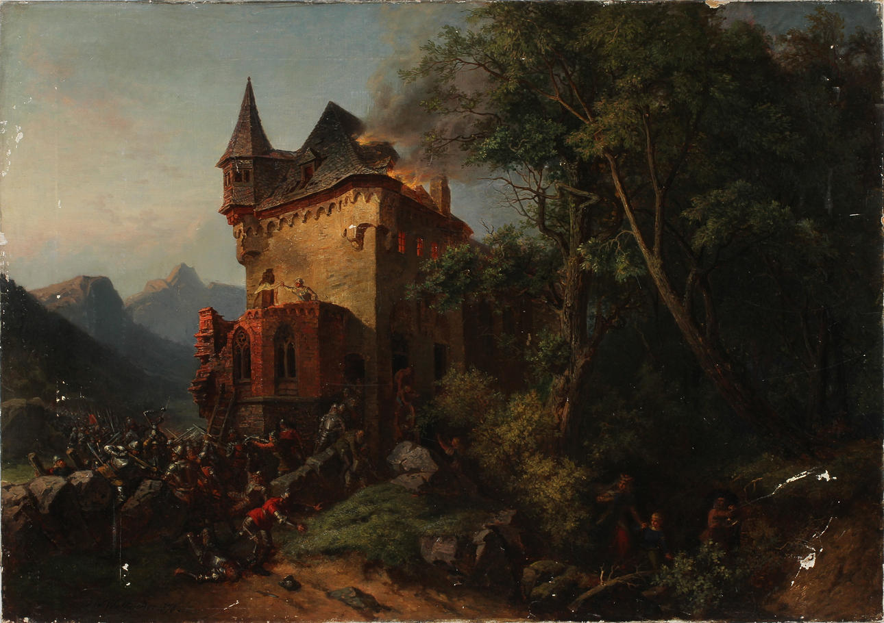 JOSEF WILHELM WALLANDER. Olja på duk. Signerad och daterad 1878.