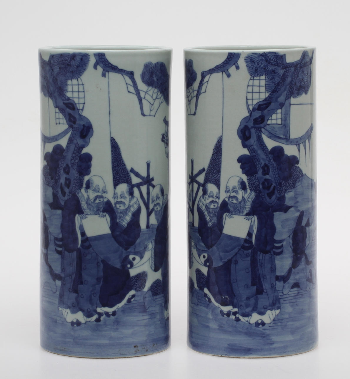 PENSELVASER, ett par, Kina 1900-tal.