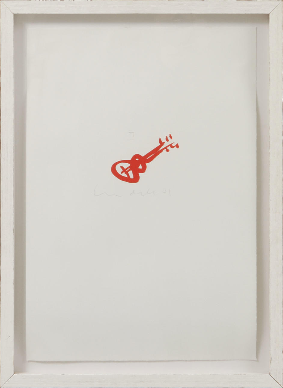 ULF LUNDELL. "Gitarr I", color lithograph, signed.