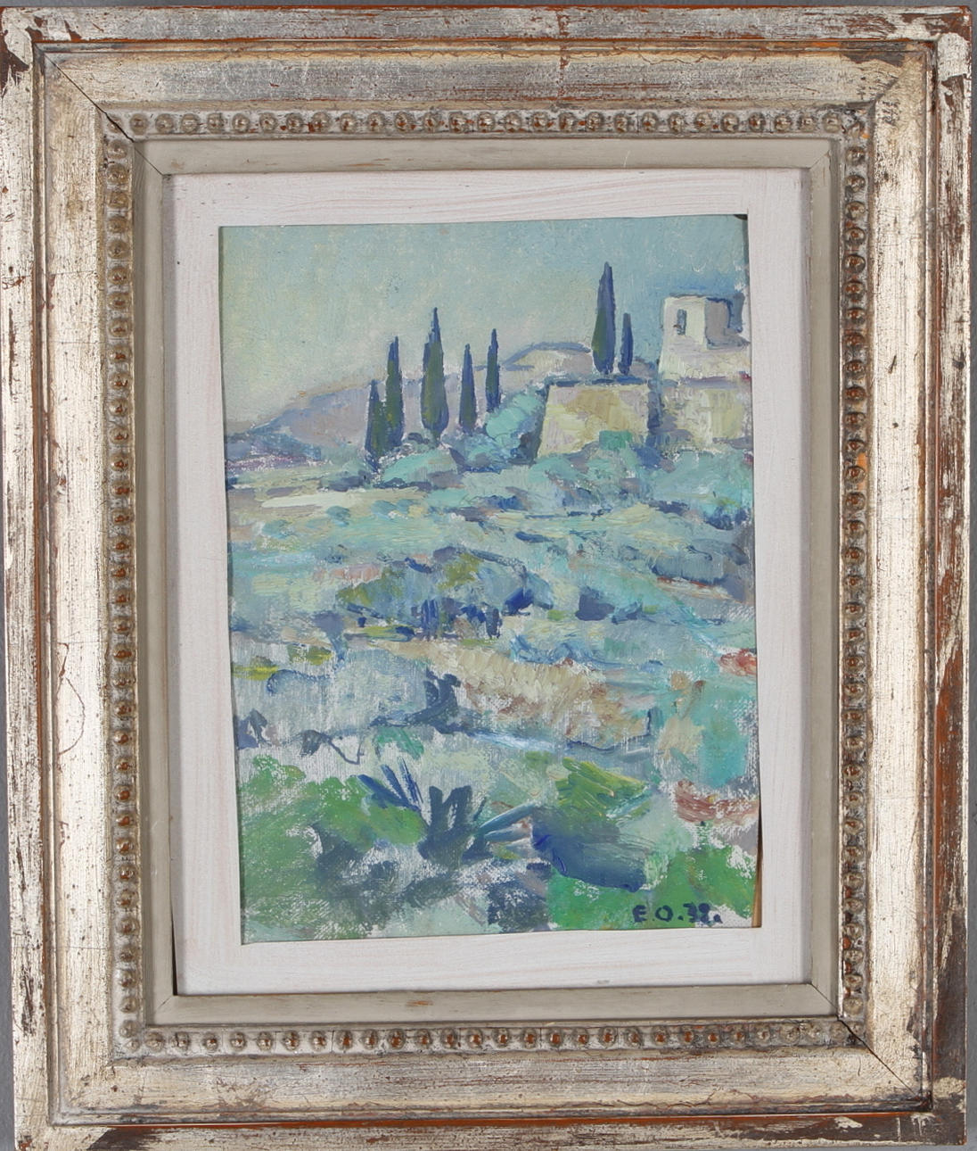 EDVIN OLLERS. Landskapsmotiv, olja på duk, monogramsignerad och daterad -38.