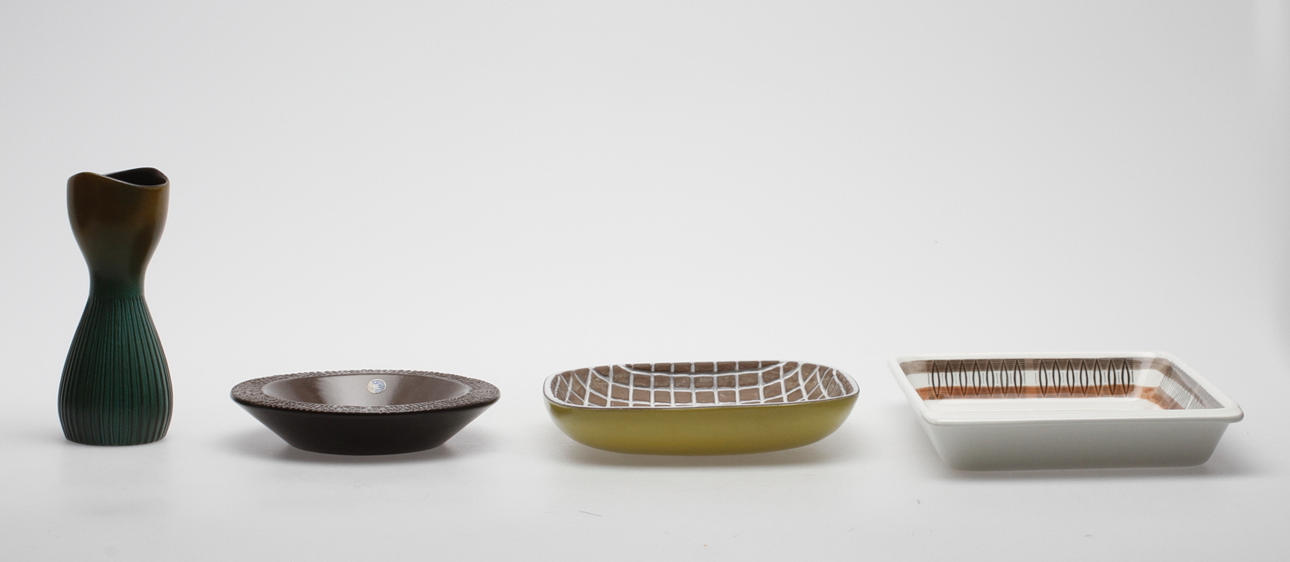 KERAMIKFÖREMÅL, 4 delar, Upsala Ekeby.