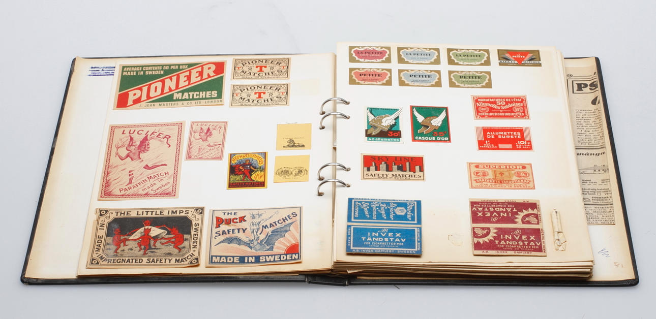 TÄNDSTICKSETIKETTER, Sverige och ostindien.