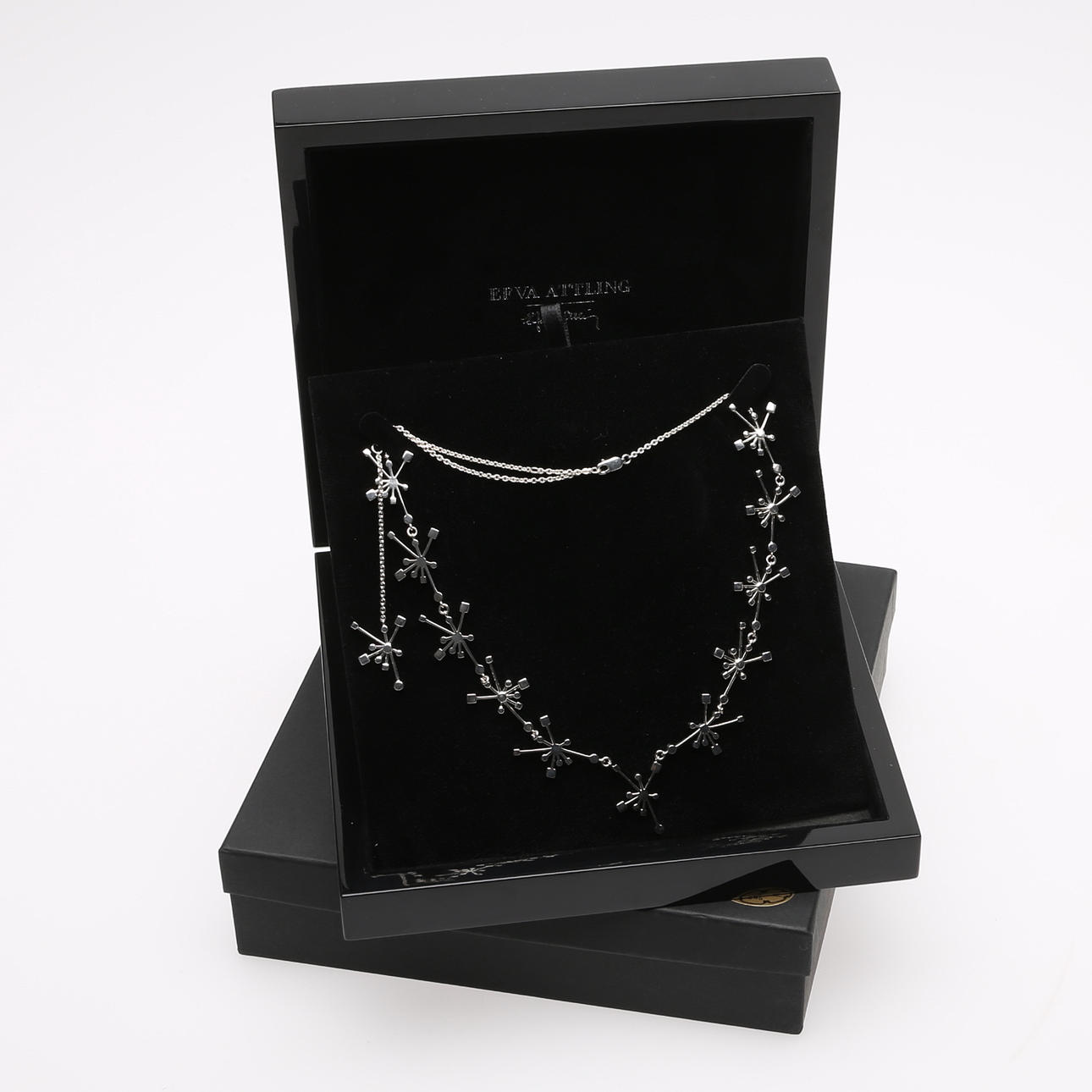 EFVA ATTLING, collier, "Kaboom", silver, ostämplat, längd 58 cm.
