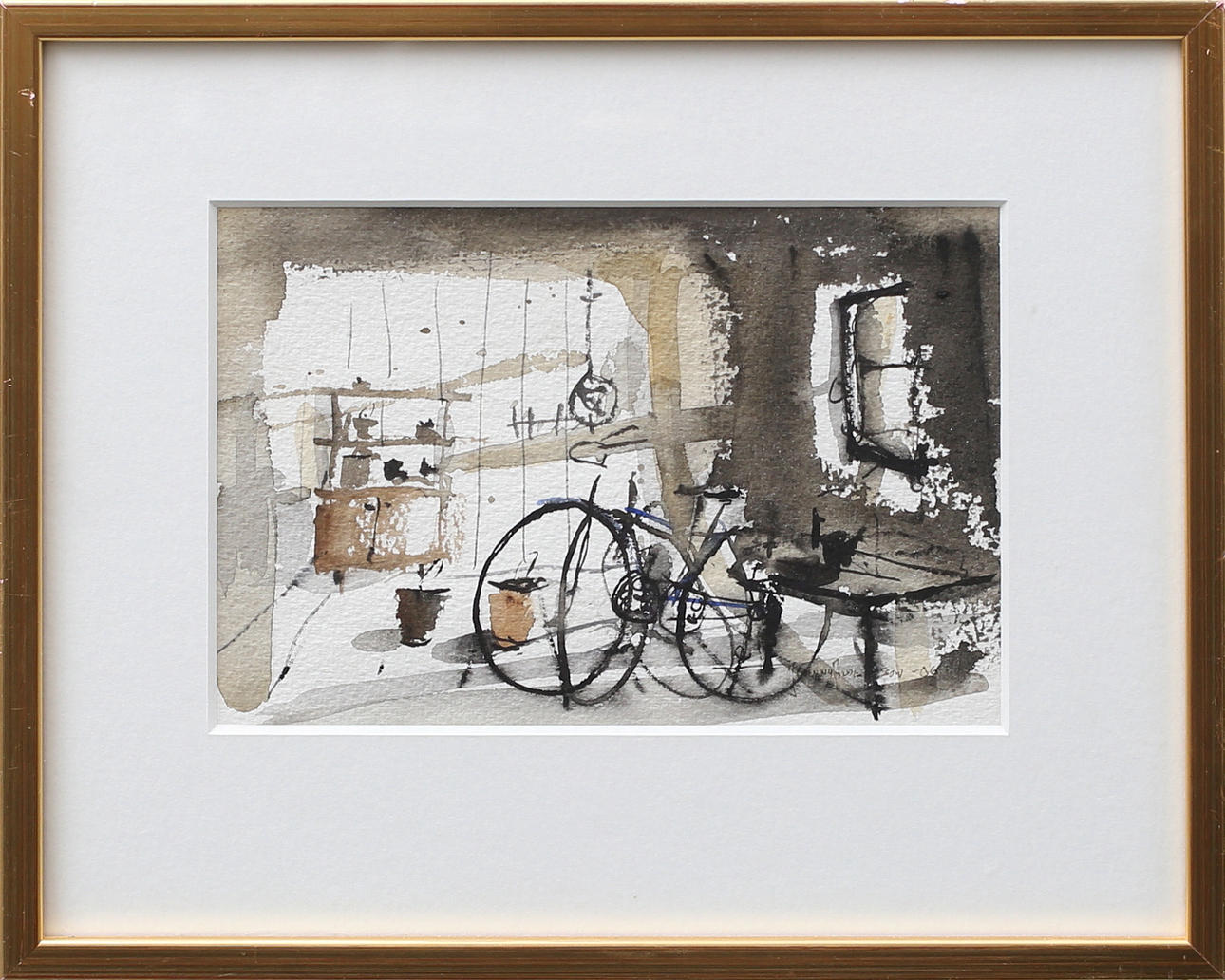 JOHNNY ANDERSSON. Interiör, akvarell, signerad och daterad -06.