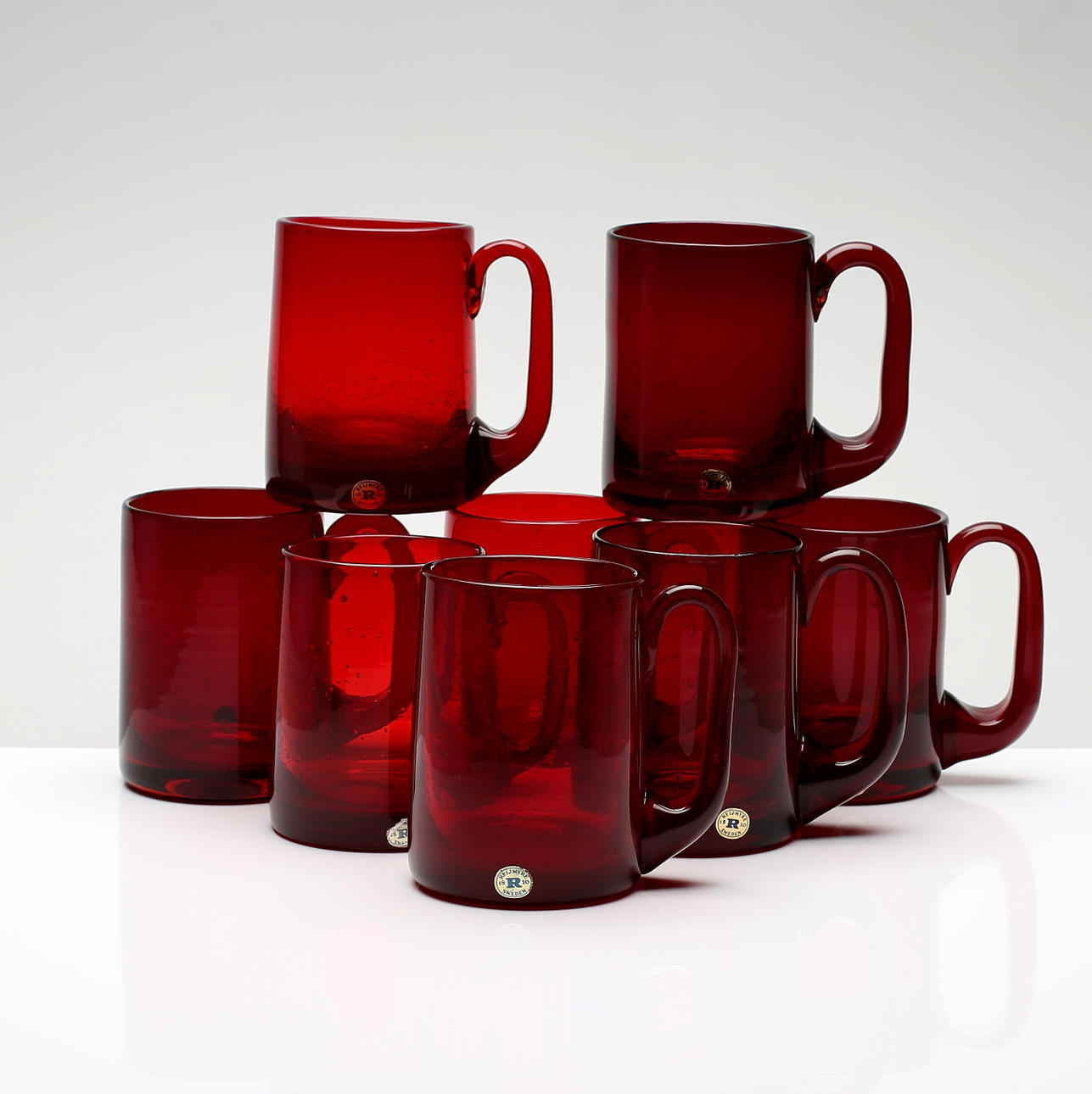 ÖLGLAS, 8 st, Reijmyre.