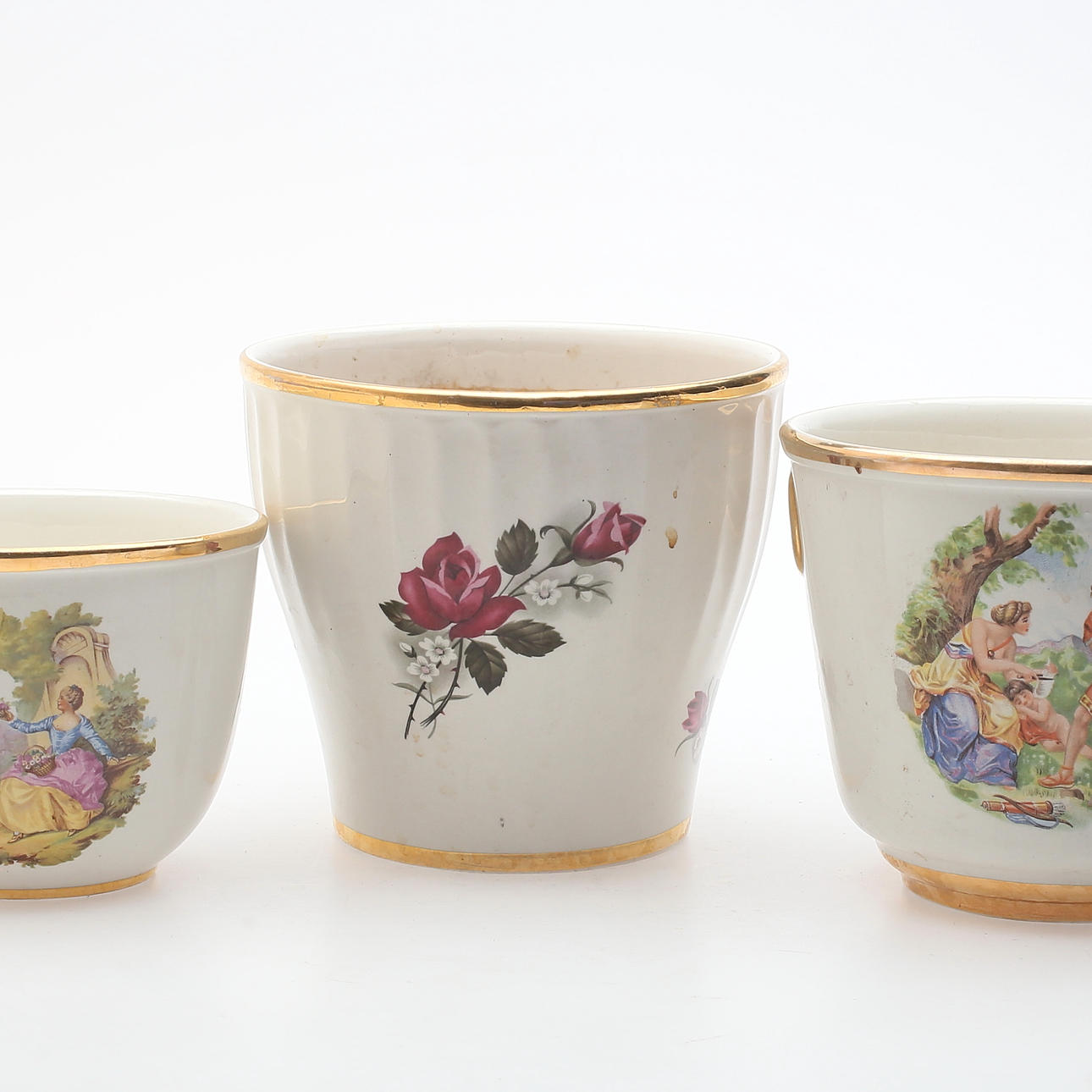 OUTER LINING, 3 pcs, Upsala-Ekeby-Gefle, 1900s. Ceramics