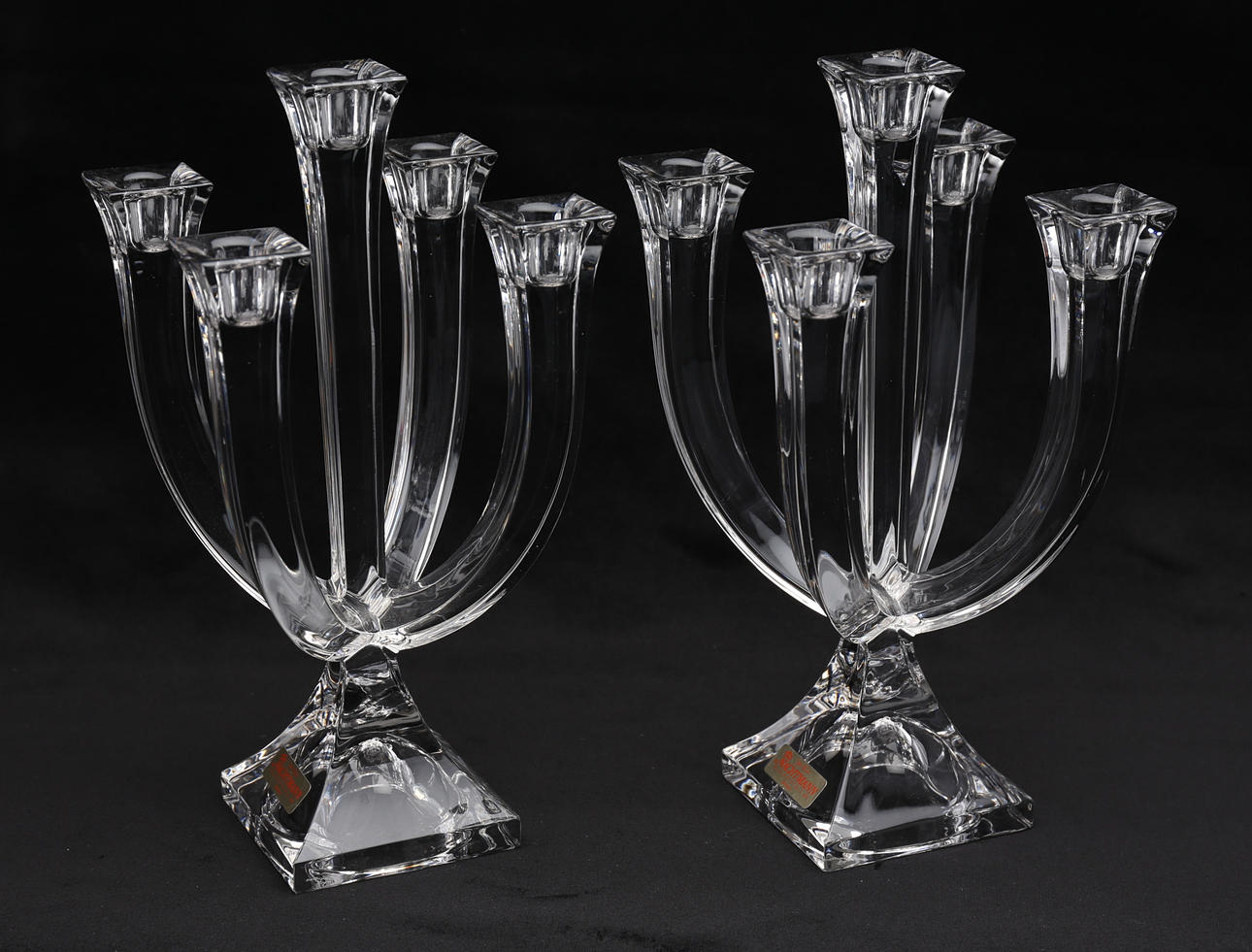 KANDELABRAR, kristall, 2 st.