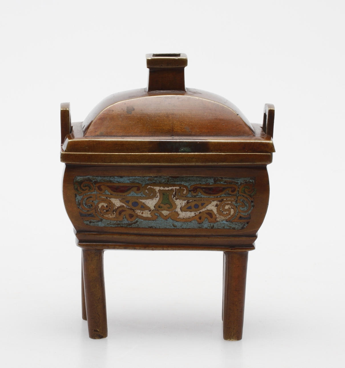 RÖKELSEKAR, brons/cloisonne, Kina.