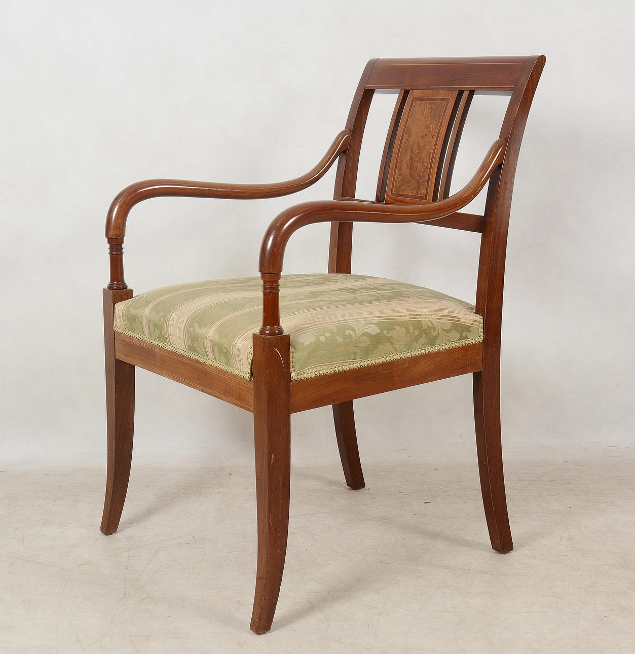 SILLÓN, caoba, siglo XIX.
