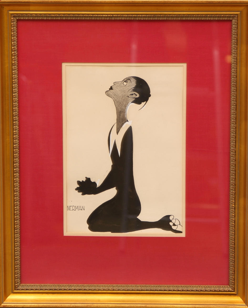 EINAR NERMAN (1888-1983). marker paper, signed Nerman, female figure in ...