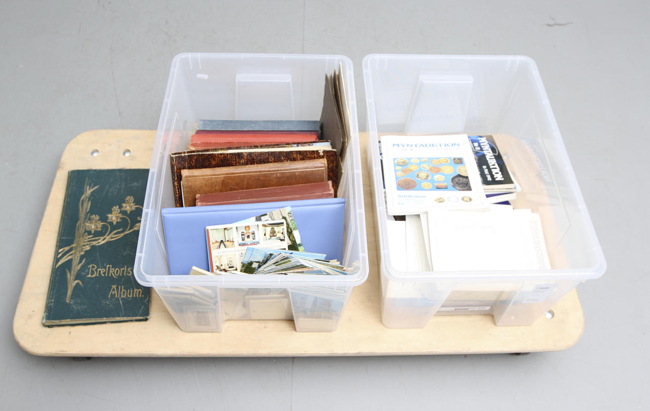 MYNTKATALOGER, KORT samt ALBUM. 1900-tal.