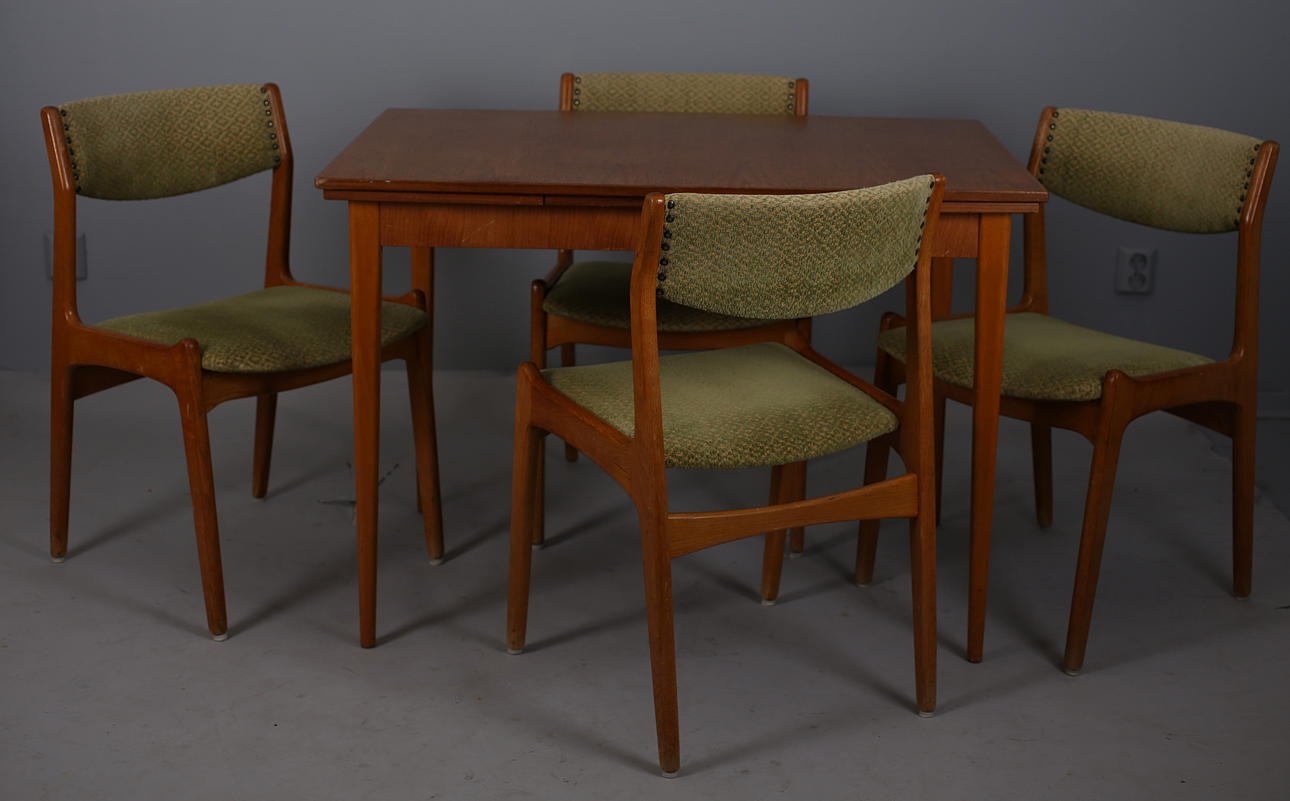 MATSALSGRUPP, 5 delar, teak, 1950/60-tal, Danmark.