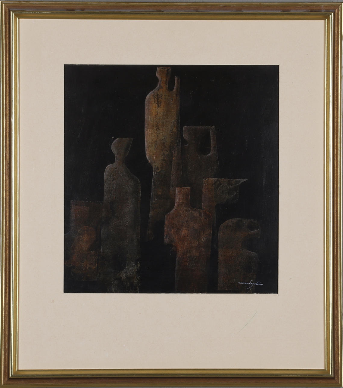 HÅKAN ENGSTRÖM. mixed media, signed.