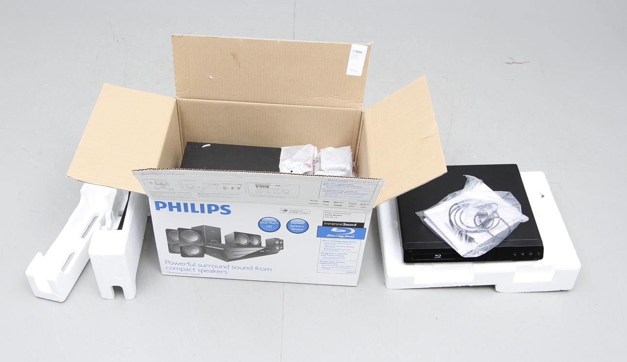 HEMMABIO, 7 delar, Philips HTS3541, Blue-ray. Med fjärr.
