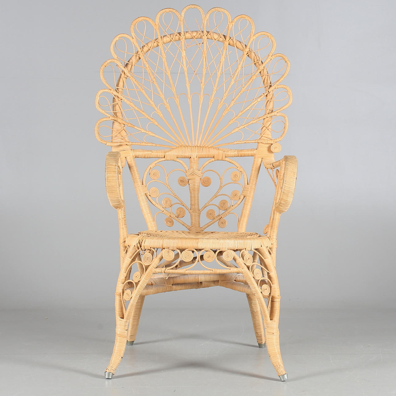 SESSEL, Rattan, 20. Jahrhundert.