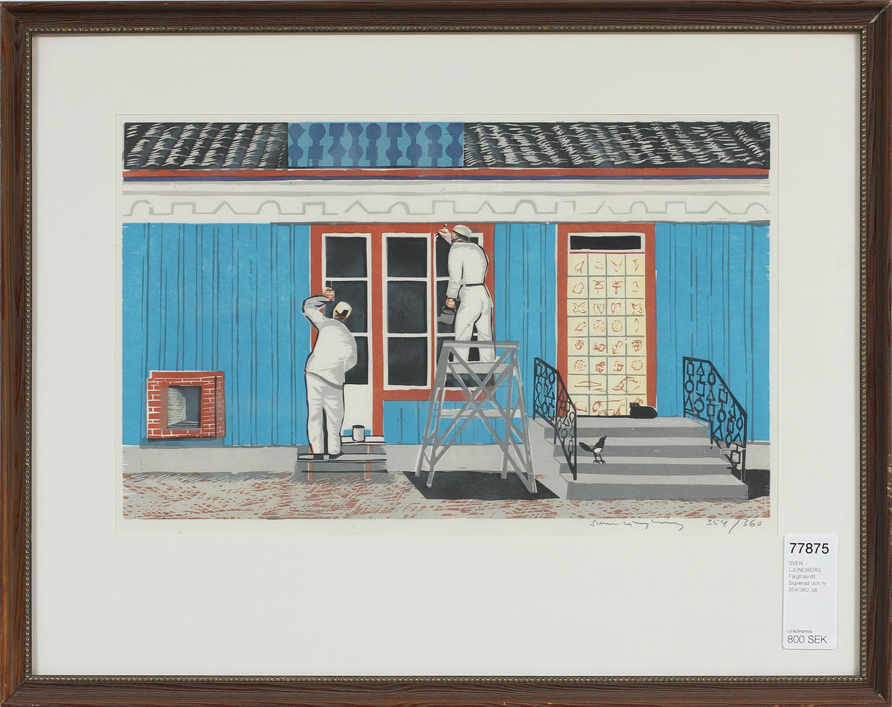 SVEN LJUNGBERG. Färgträsnitt. Signerad och nr 354/360.