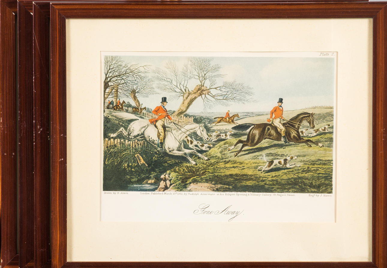 ENGELSK JAGMOTIF, 4 tryk.