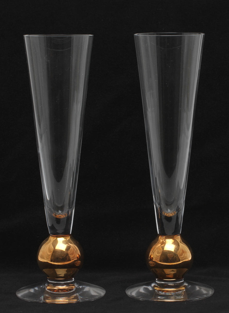 CHAMPAGNESTRUTAR, 5 st, "Nobel", Gunnar Cyrén, Orrefors.