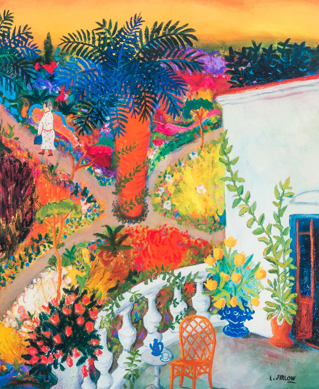 LENNART JIRLOW. Exhibition poster, Sofiero Castle, signed and dedicated.