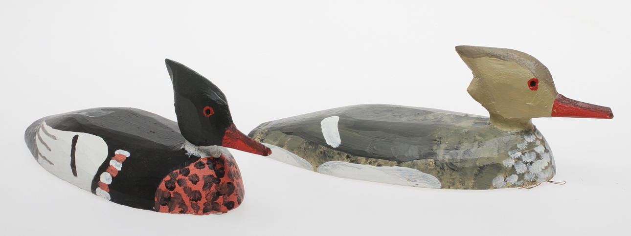 VETTAR, 2 st, bemålat trä, Småskrakar.