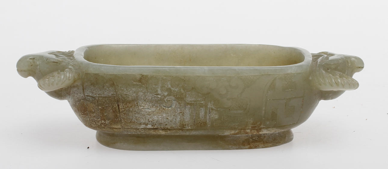 PENSELTVÄTT, jade, Kina.