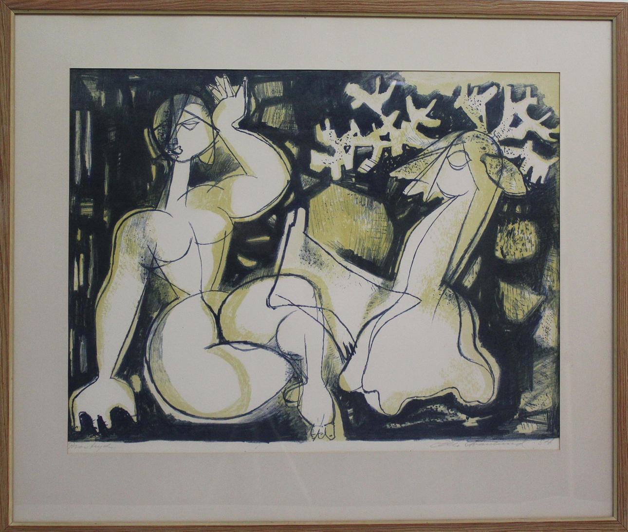 PARTI KONST (4). Färglitografier. Bl a Olle Svanlund och Gerhard Karlmark.