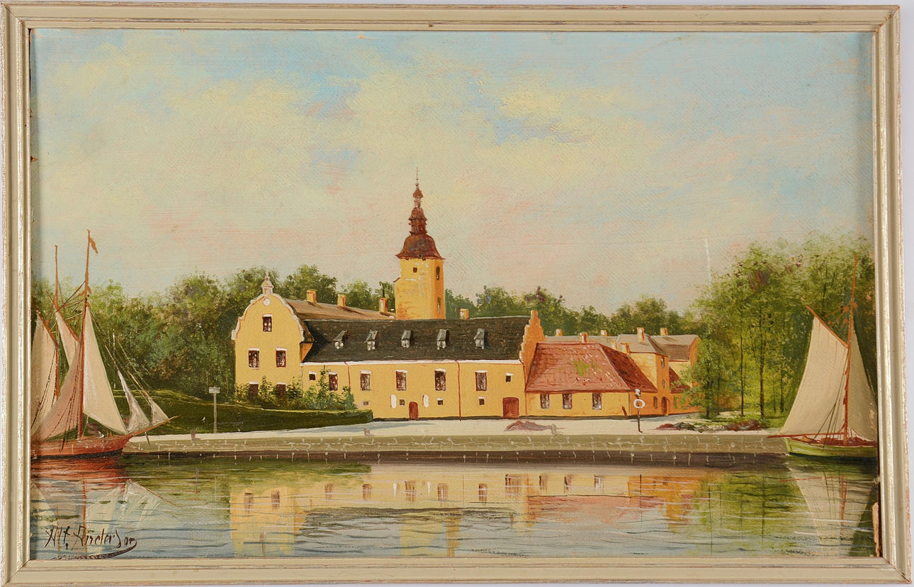 ALFRED ANDERSSON. Oil on Board.