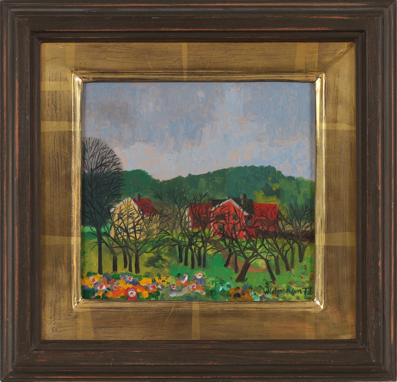 HARRY WICHMAN. Olja på pannå, signerad- 72.