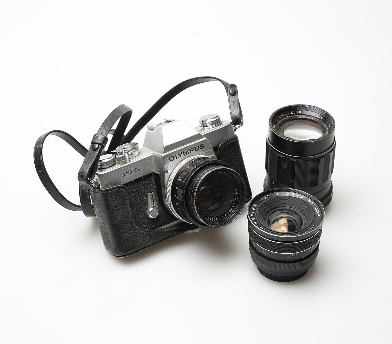 SYSTEMKAMERA, Olympus FTL und OBJEKTIV, 3 Stk.