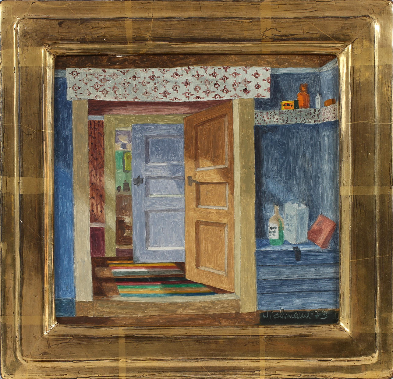 HARRY WICHMAN. Olja på pannå, signerad- 73.