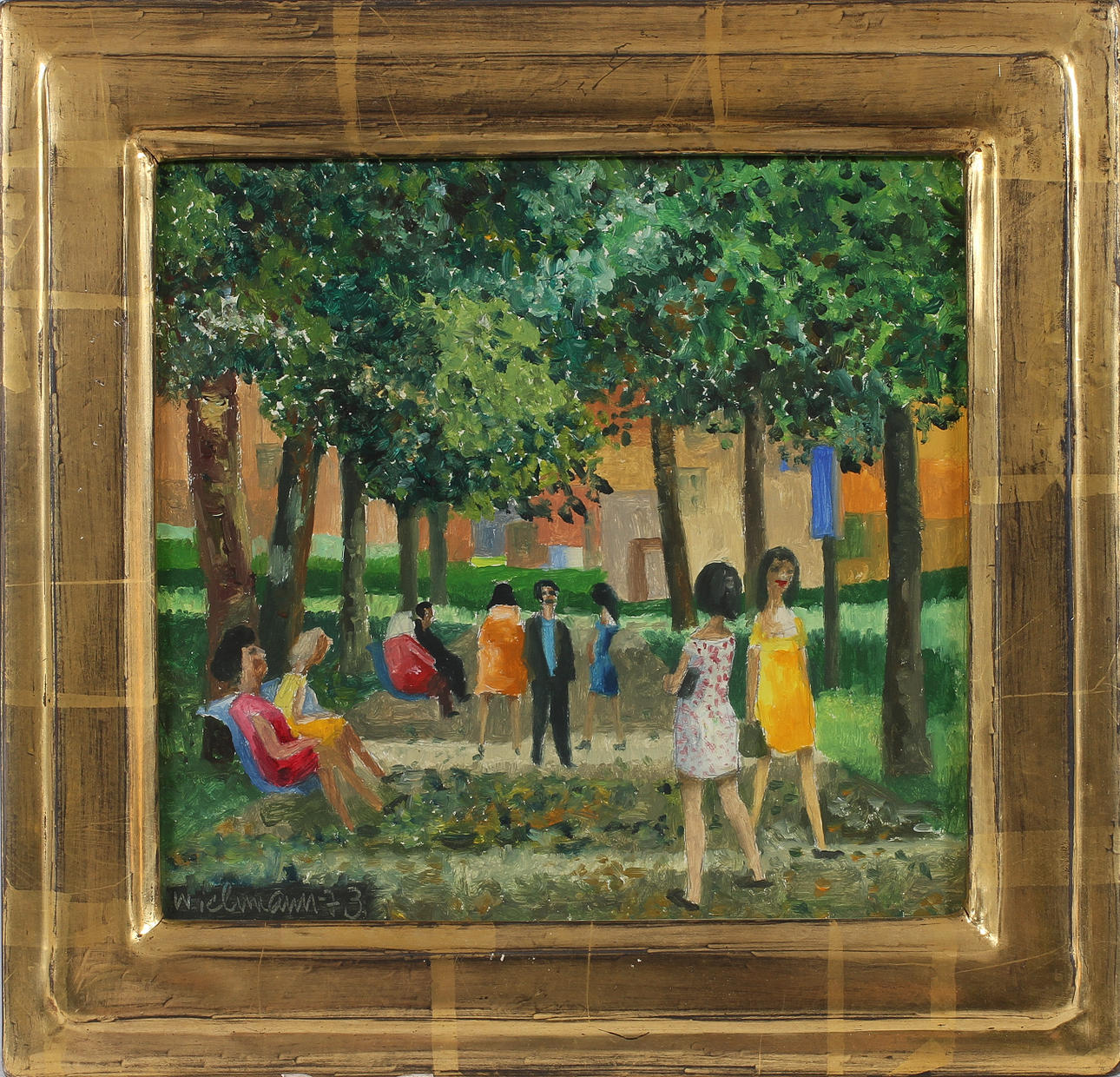 HARRY WICHMAN. Olja på pannå, signerad- 73.