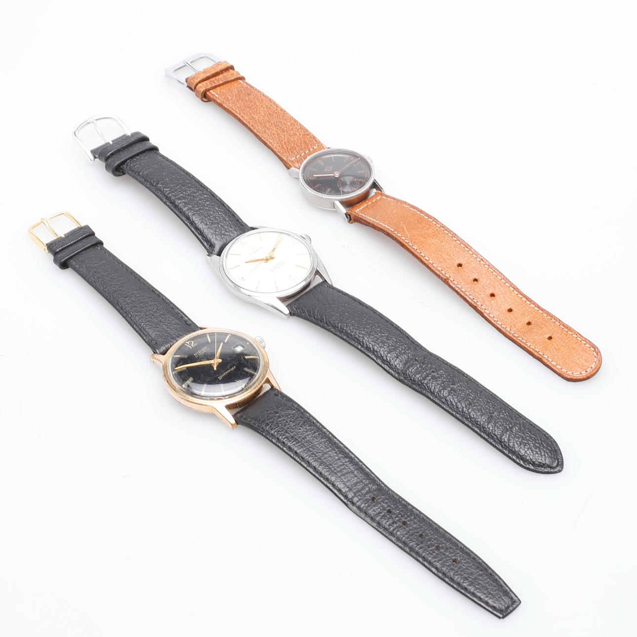A Collection ARMBANDSUR, 3 pieces, 1940-70s.