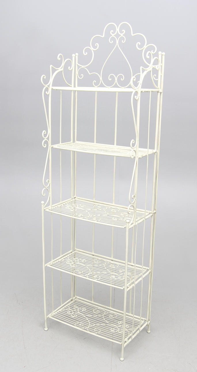 TRÄDGÅRDSHYLLA, vitt smide, 2000-tal.