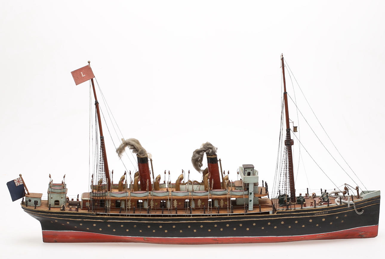 SHIP MODEL, RMS "Lucania", 19th century.