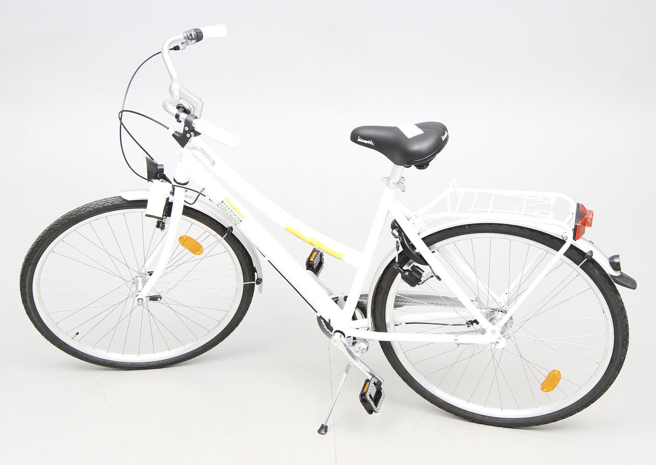 DAMENRAD, weiß, "Postcode Lottery".