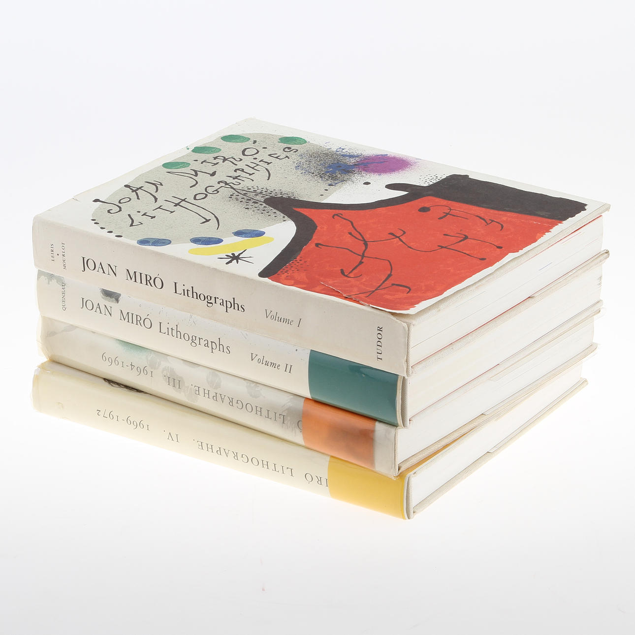 BÖCKER, 4 stycken. Joan Miró - lithographies, vol I-IV.