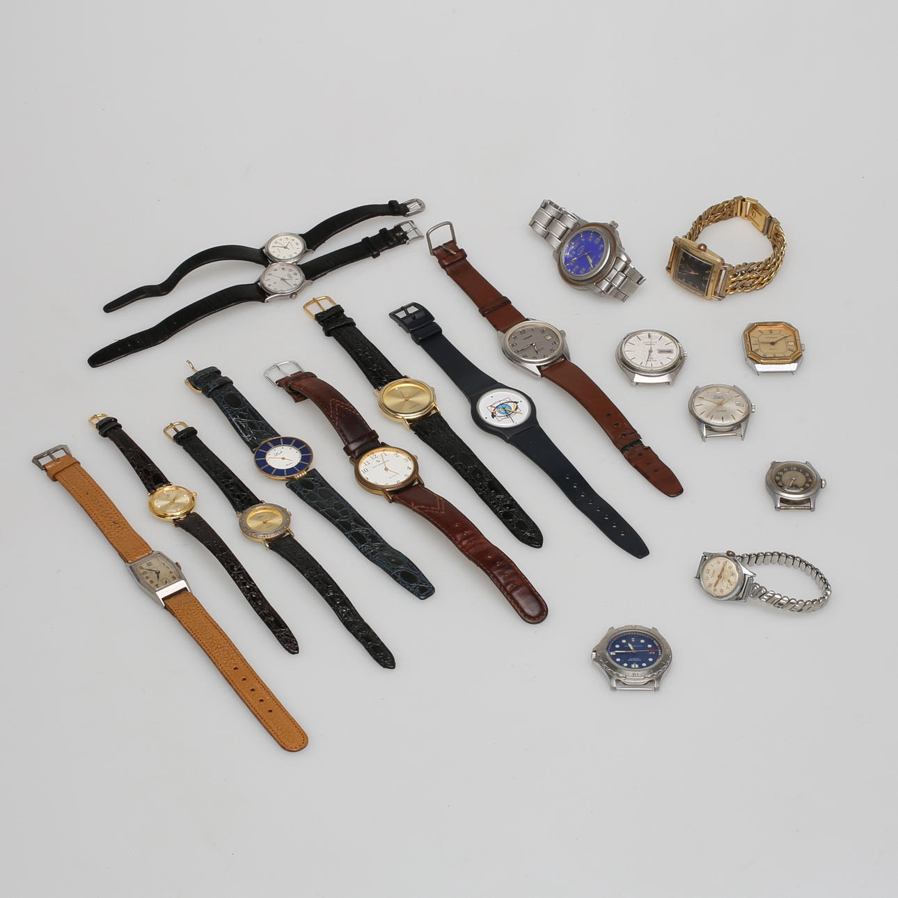 WRIST WATCH, 18 pcs, mechanical and quartz.