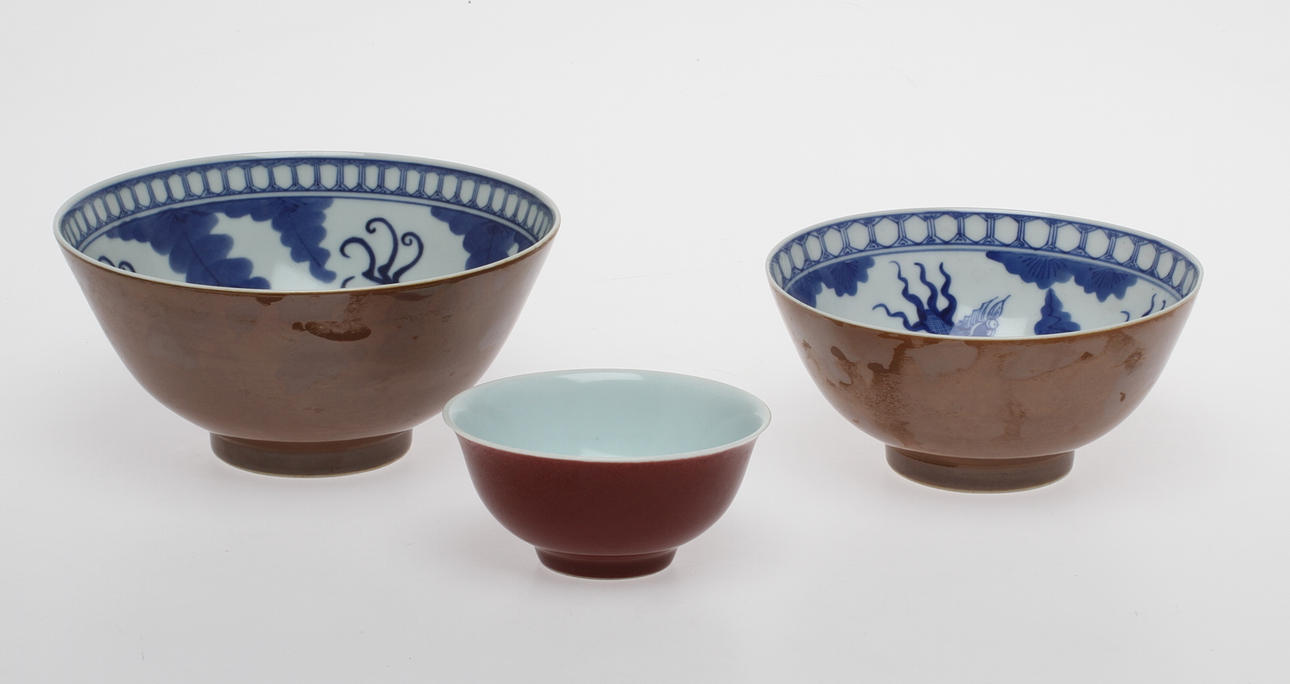 SKÅLAR, 3 st, porslin, Kina.