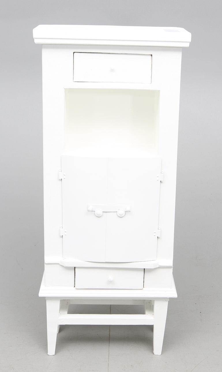 SKÅP MED HYLLOR, vitmålat.