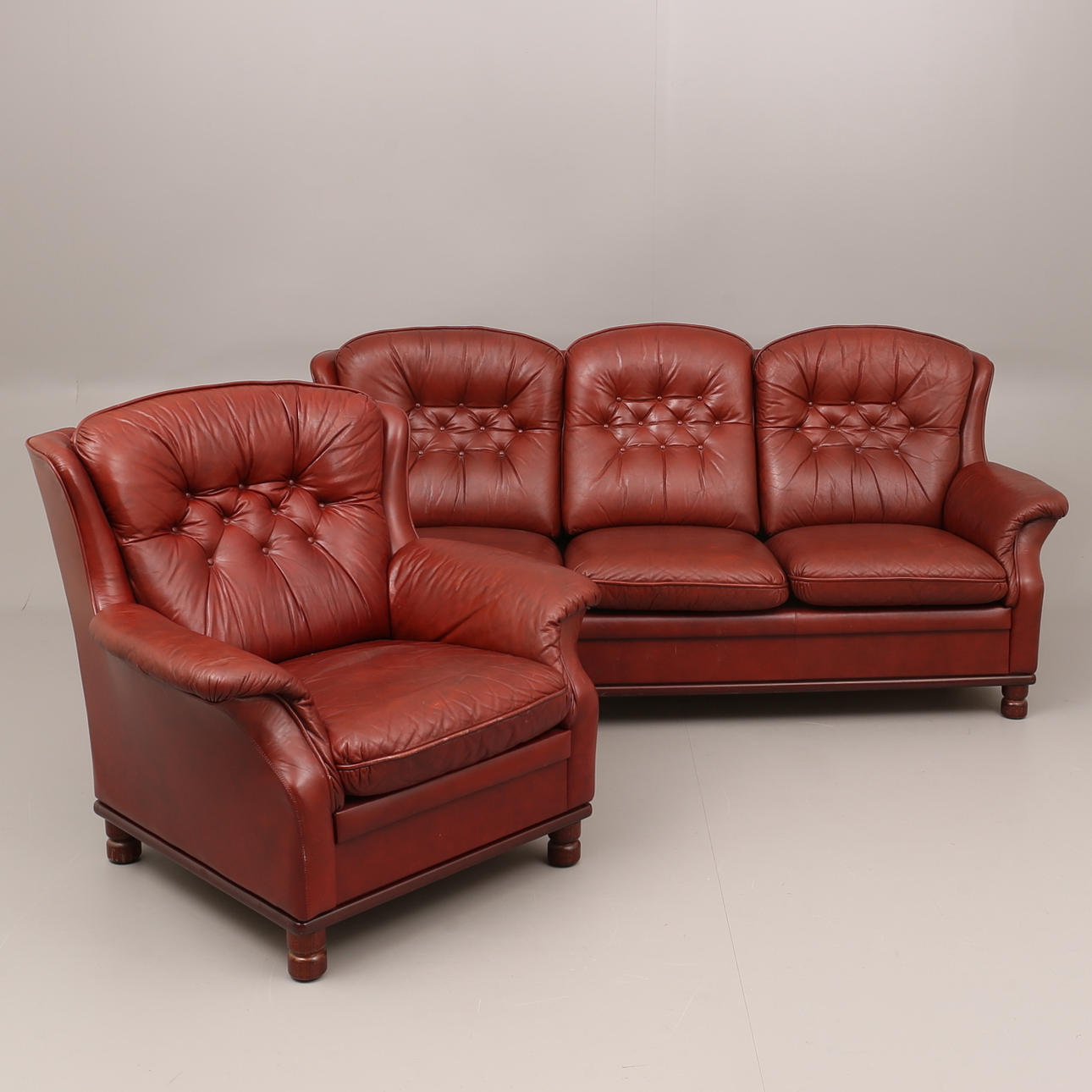 SOFFGRUPP, 2 delar, Ulferts, skinn.