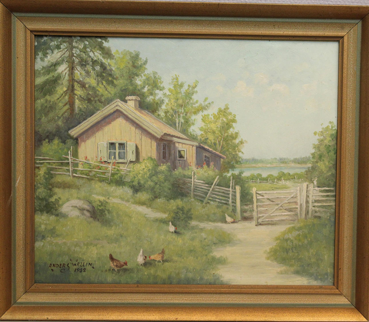 PARTI KONST (4). Diverse motiv. Oljor på duk och pannå. Bl a Anders Wallin etc.