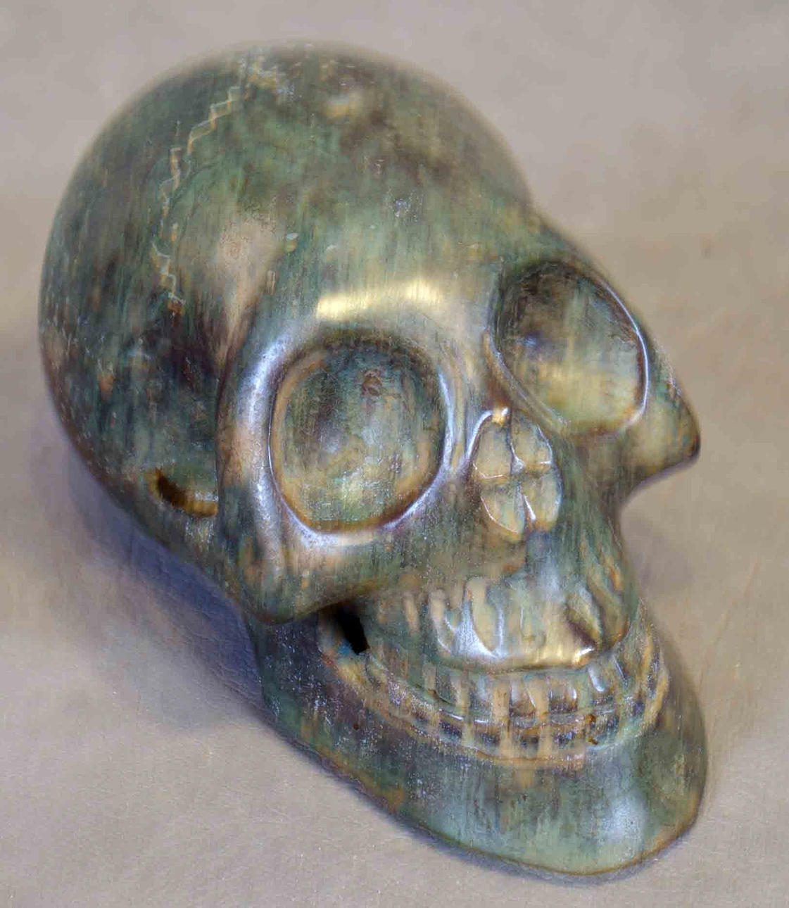 SKULPTUR, kranium, brons, 2000-tal.