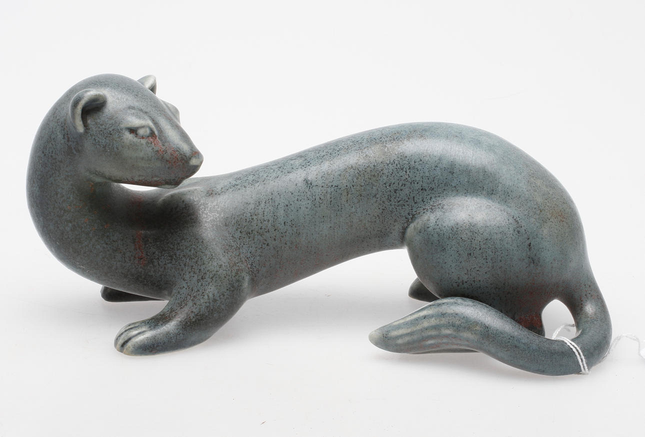 FIGURIN, stengods, Gunnar Nylund, Rörstrand, sign.