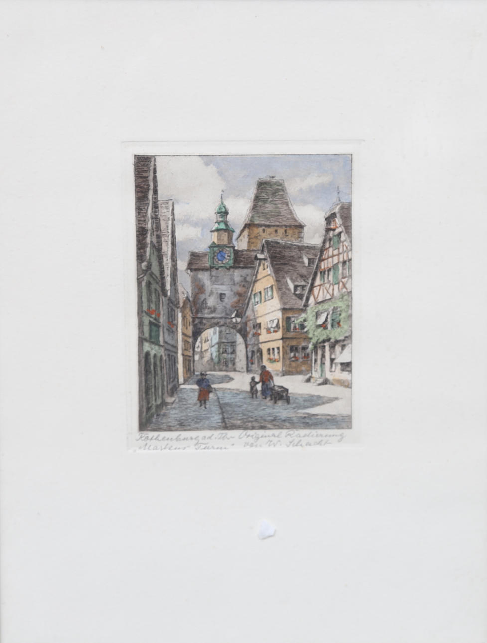 WILHELM SCHACHT. Farbradierung, signiert.