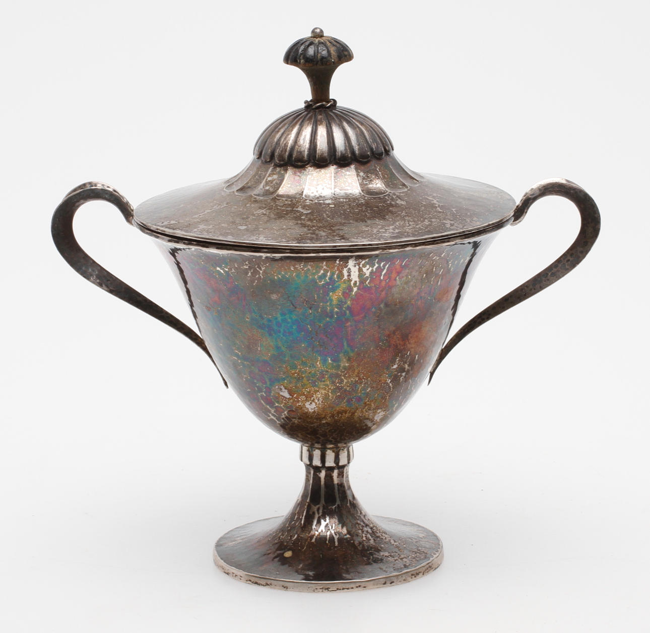 SKÅL med LOCK, silver, vikt ca 251,4 gram.