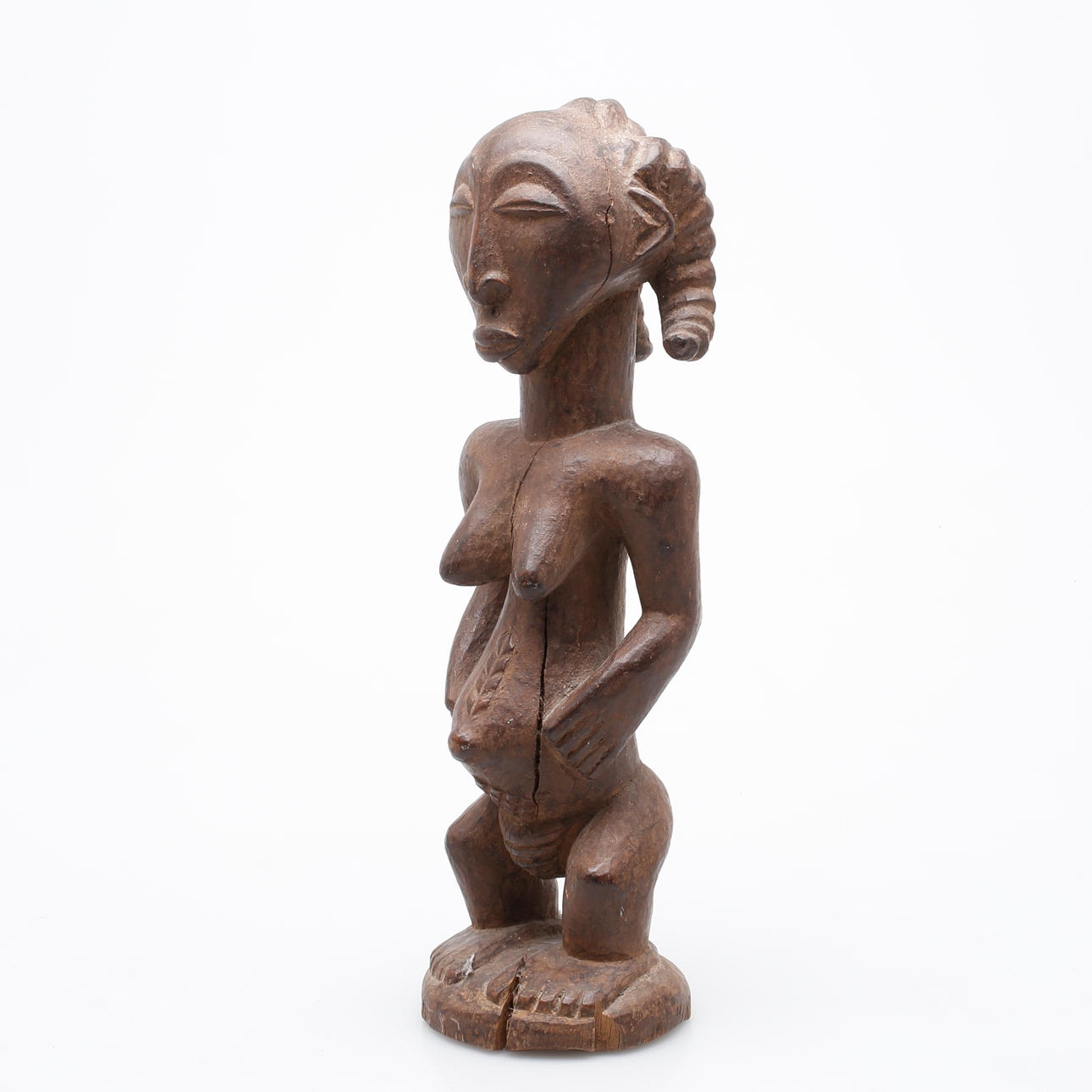 FIGUR, træ, kvinde, Afrika, 1960'erne.