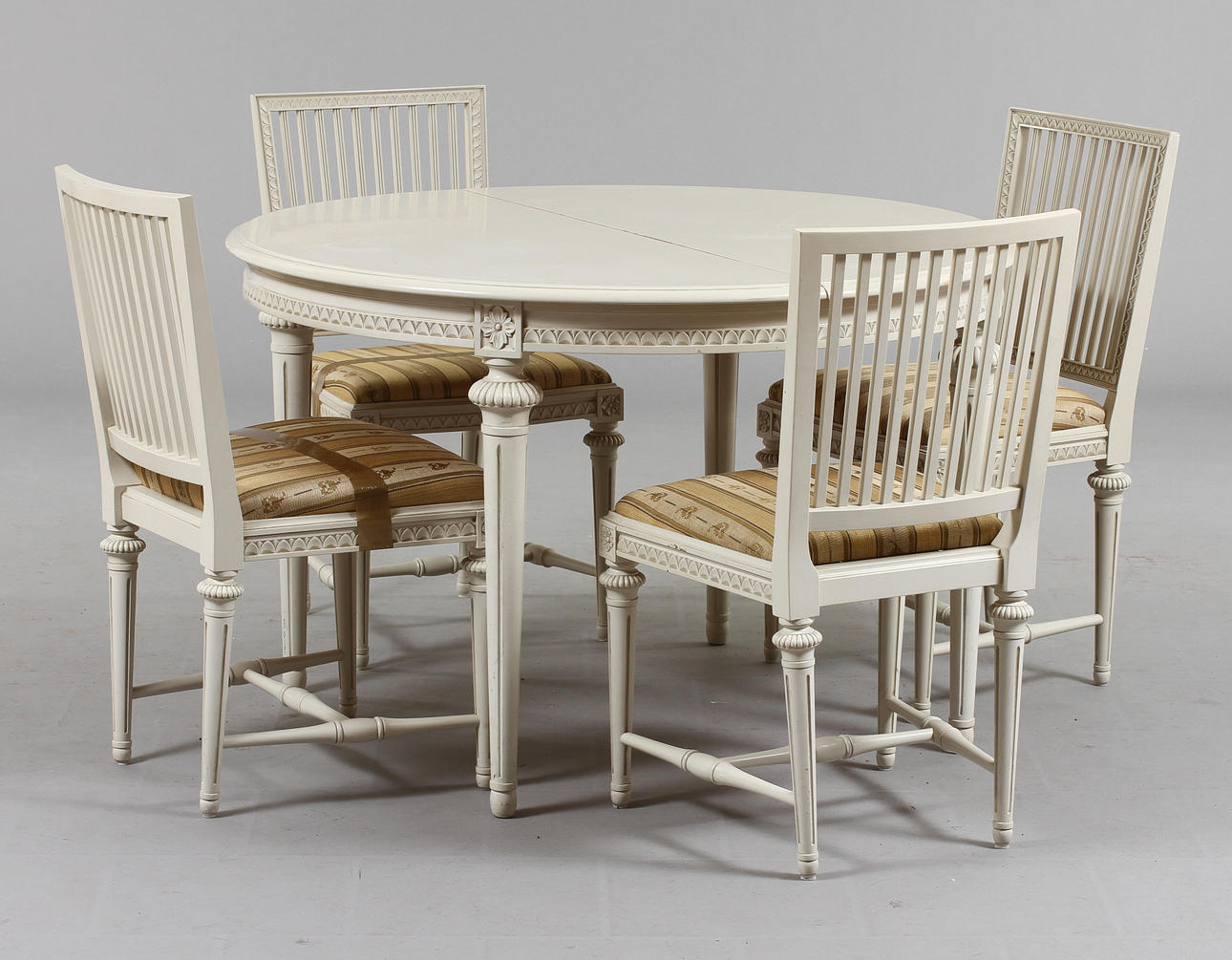 MATSALSMÖBEL, 12 delar, gustaviansk stil, 1900-tal.