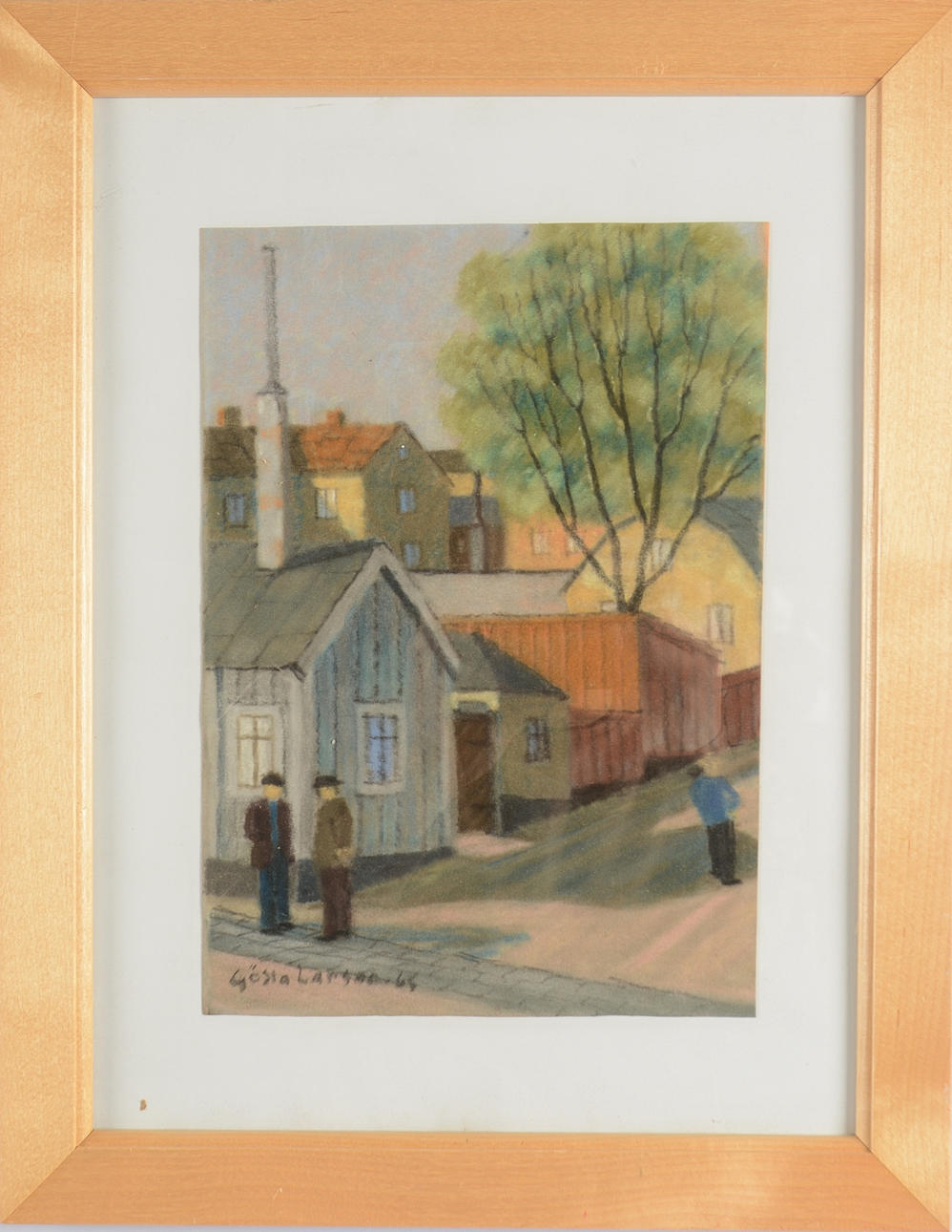 GÖSTA LARSON. Pastell.