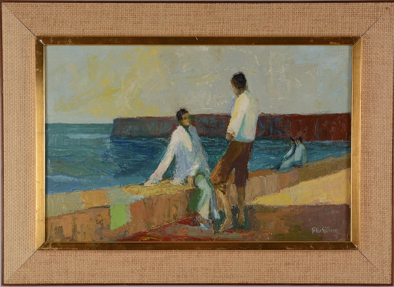 FOLKE SJÖBERG. Olja på duk.